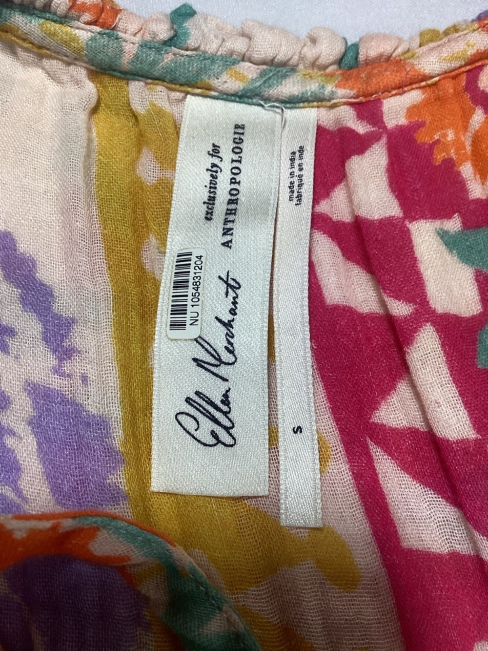 Anthropologie Ellen Merchant Multicolor Floral Patchwork Dress - Picture 5 of 13